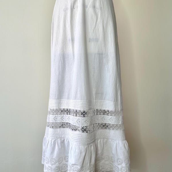 Falda estilo enagua eduardiana antigua / Cintura ajustable de 26 a 30 pulgadas