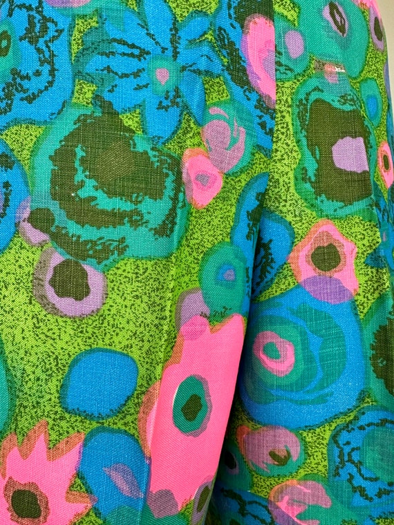 Vintage 1960s Neon Floral Shorts | 28” Waist - image 5