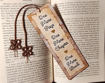 Bookmark One More Page with butterfly tassel gifts for readers