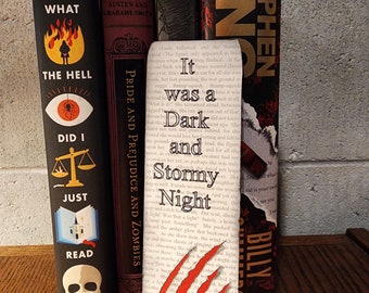Horror Bookmark It Was A Dark & Stormy Night Gifts for readers