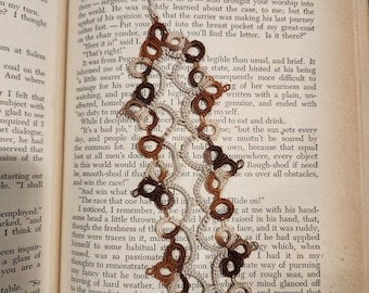 Lace Bookmark Aged Parchment | gifts for readers
