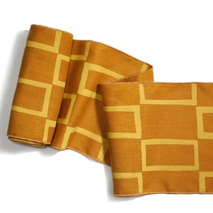 Windows Hand-Printed Linen Table Runner in Sunshine