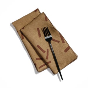 Toss Hand-Printed Linen Dinner Napkins - Make any meal more special with hand printed linen napkins or give a housewarming gift.