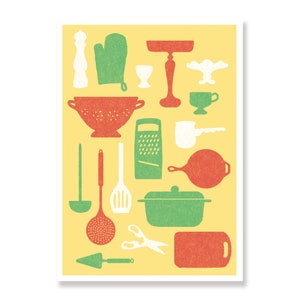 ¡Buen provecho! - Tarjeta de felicitación culinaria moderna para amantes de la cocina