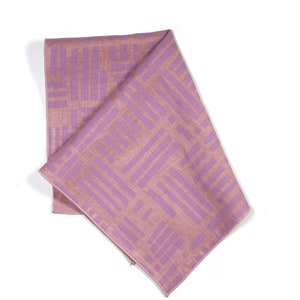 Hand-Printed 'Maze' Linen Dinner Napkins in Amethyst - Make any meal more special with hand printed linen napkins