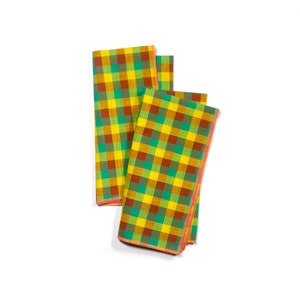 Heatwave Multi-color Gingham Cloth Dinner Napkins, Set of 2 image 1