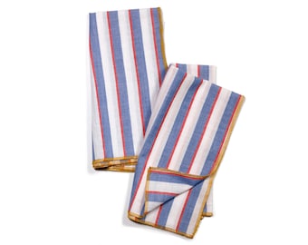 Mondrian Primary Colors Striped Cloth Dinner Napkins, Set of 2