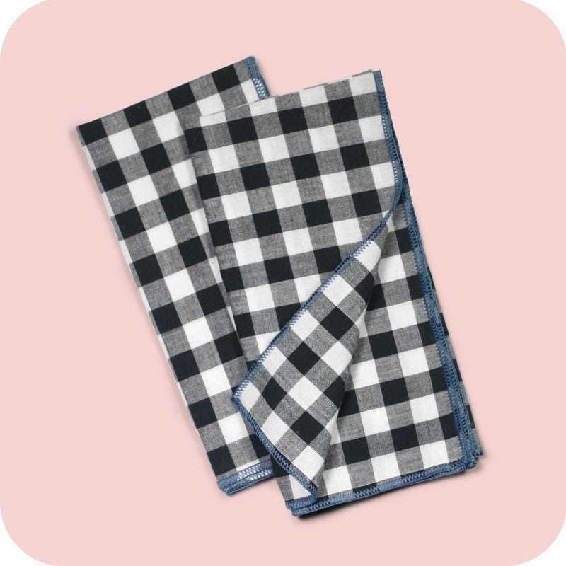 Cloth Napkins - Gingham Green  Set of 2