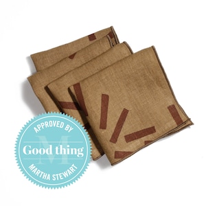 Toss Hand-Printed Linen Cocktail Napkins - Everyday deserves to be special - Add some hand made style to your home or give as a gift.