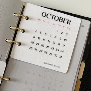 Square Calendar Dashboard Inserts (Oct 2026-Oct 2027) image 1