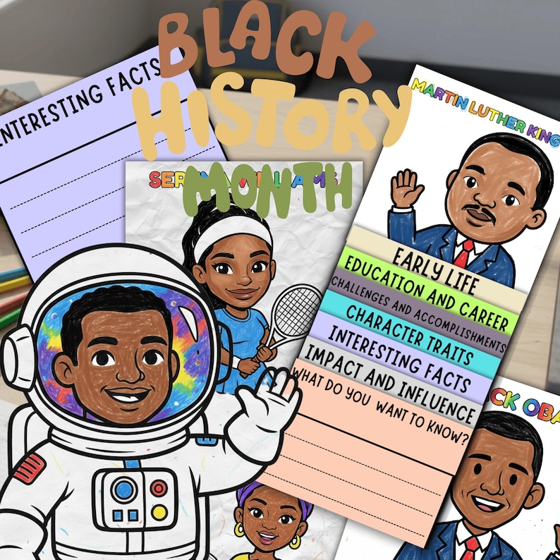 Black History Month Printable Pack | 30 Famous African American Heroes ...