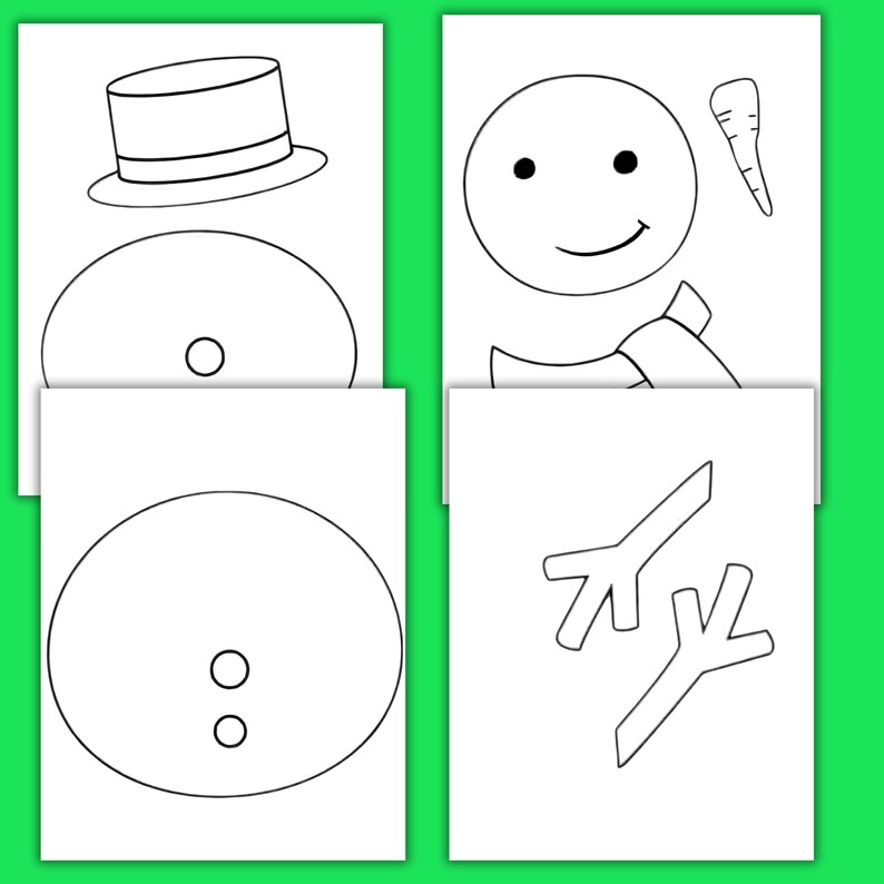 Build a Snowman Craft Printable | Winter Paper Craft Template ...