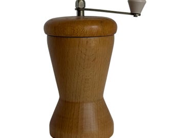 ヴィンテージ フランス製 Marlux ナツメググラインダー 小型 ブラウン ウッド 手回し式 MCM スパイス レトロ