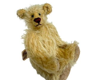 ペギー・フレミング ミニチュア テディベア モヘア 4インチ タン 職人技によるコレクターズアイテム 関節可動式
