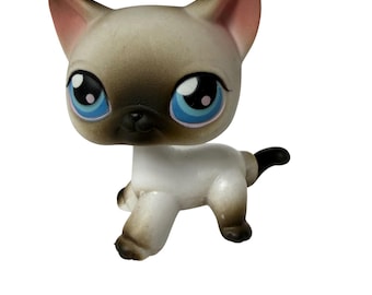 Hasbro Littlest Pet Shop Gatto siamese Unisex OS Crema Occhi Blu Vintage LPS 5