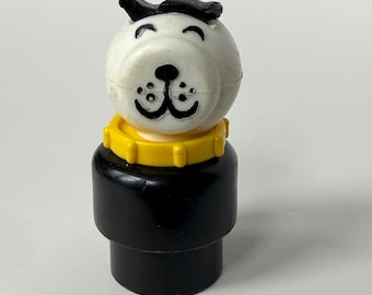Fisher-Price Little People Lucky el perro unisex talla única negro blanco vintage retro