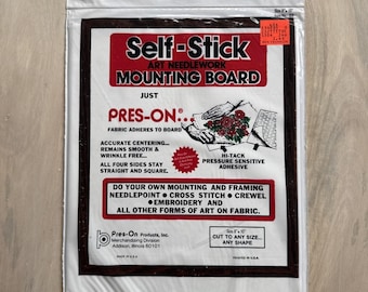 Self-Stick Art Needlework Mounting Board Pres-On 8x10 Brand New