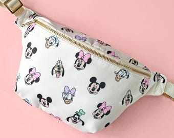 Ivory Mouse and Friends Bum Bag | Character Fanny Pack | Theme Park Sling Crossbody