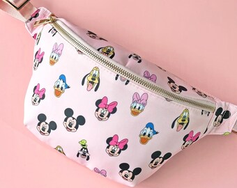 Pink Mouse and Friends Bum Bag | Character Fanny Pack | Theme Park Sling Crossbody