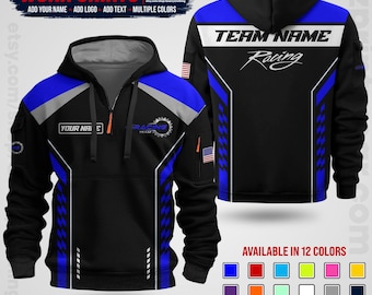 Custom Racing Team Shirt | Personalized Pit Crew Uniform | Add Name Logo Text | Motorsport Crew Apparel