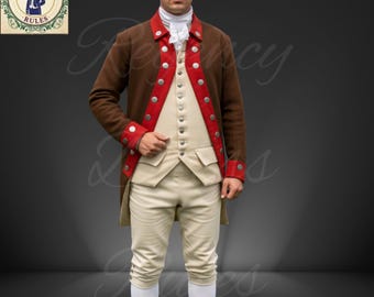 Koloniales Gentleman Woll Outfit | 18th Century Reenactment Kostüm