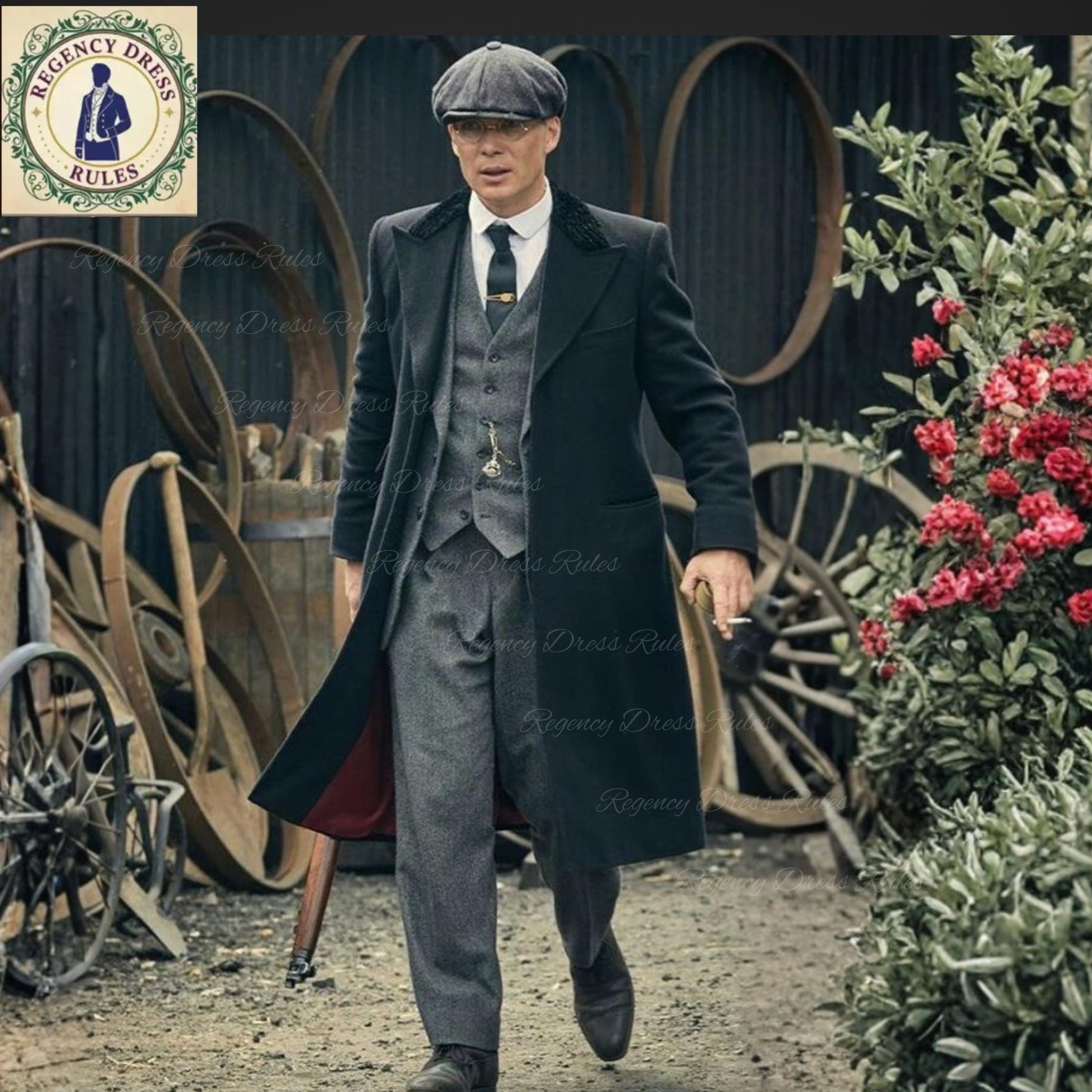 green emerald velvet dress Men's Thomas Shelby Peaky Blinders Brown Wool Suit by StudioSuits