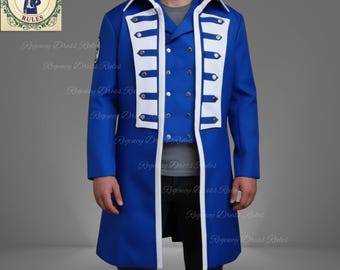 Capitan Kaladin inspirierter blauer Wolloffiziermantel | Stormlight Archive Cosplay