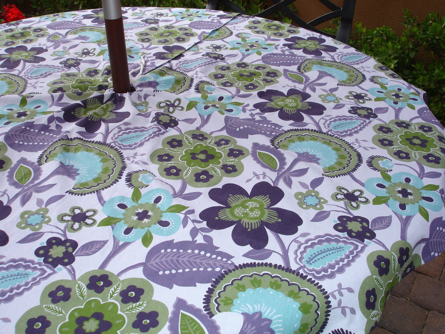 Umbrella Tablecloth Patio Table Tablecloth Outdoor Etsy