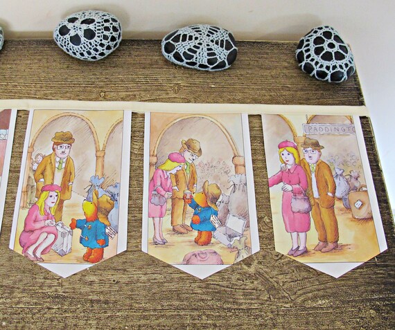 Paddington Bear Bunting Birthday Nursery Decor Party Supplies Etsy