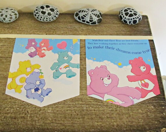 Care Bears Birthday Party Bunting Nursery Kawaii Decor Cute Etsy