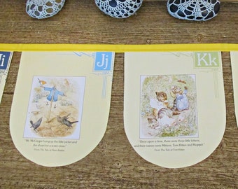 Beatrix Potter Kwekerij Bunting Peter Rabbit Alfabet ABC Muuropknoping Voor Kinderen Decor Garland Verjaardag Feestartikelen Baby Douche