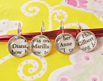 Anne of Green Gables Jewelry Stitch Marker For Crochet Knitting Set Jewellery Earrings Women Mismatched Asymmetrical Craft Supplies