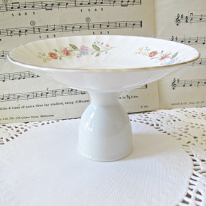 Candy Bar Table Stand High Tea Trinket Dish Jewelry Holder Server Vintage Jewellery Floral White Wedding Party Homewares Foodie Gift image 6