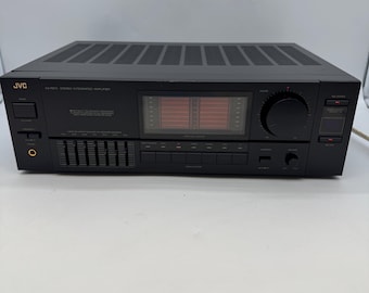 Amplificador estéreo integrado JVC AX-R97BK, estilo años 90. Funciona perfectamente. Fabricado en Japón.