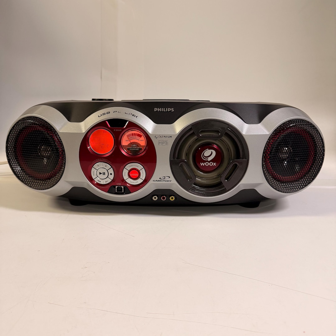 Vintage Philips AZ2558 Expanium Woox Portable CD Boombox MP3