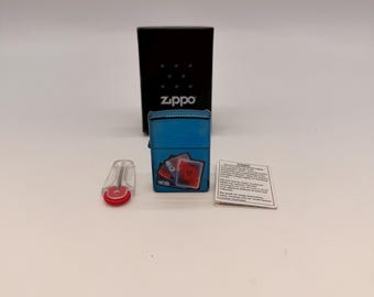 Zippo C 07 Smart Ace Poker Hand Sapphire Blue Lighter