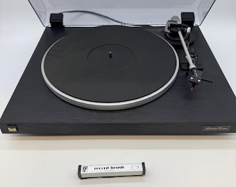 Tocadiscos Dual CS 503-1 vintage de los años 80 con cepillo, fabricado en Alemania.