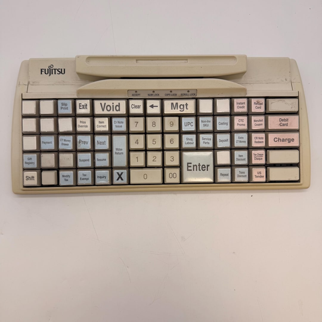Fujitsu Preh MC 80 WX POS Keyboard Vintage Cash Register Keypad - Etsy ...