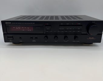Amplificador receptor Denon DRA-345R de los años 90: Phono/Cinta/Radio/AUX. ¡Probado y funcionando!