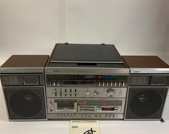 Vintage YORX M2685A 1980s Stereo System Turntable Cassette Japan