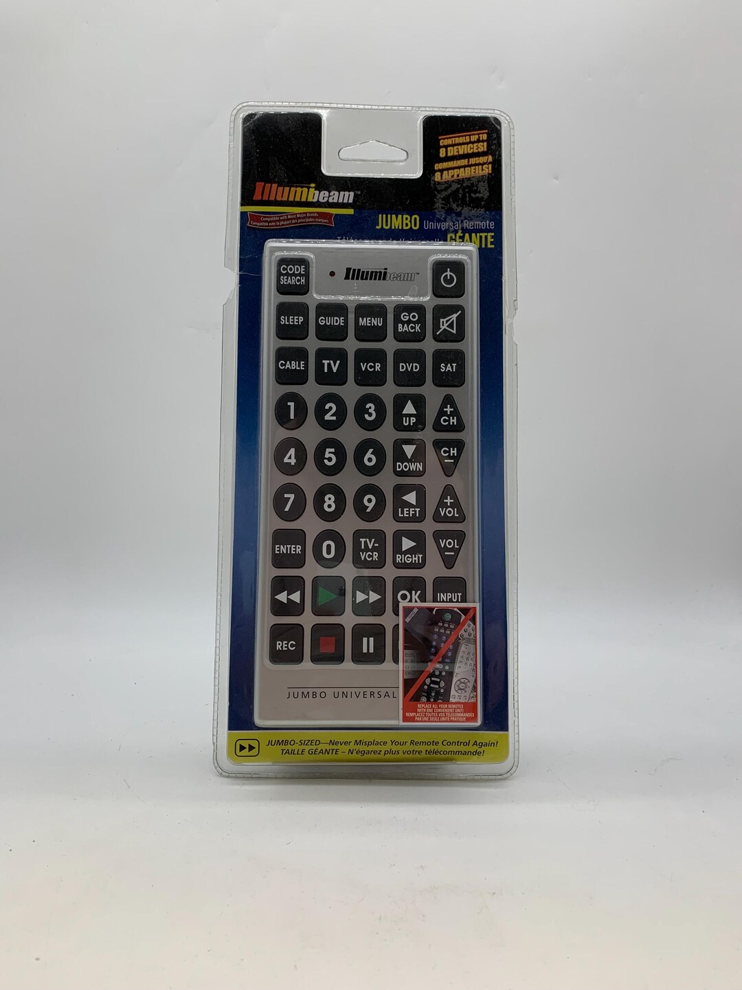Jumbo Universal Remote Big Button Remote Illumibeam Easy Use Remote ...