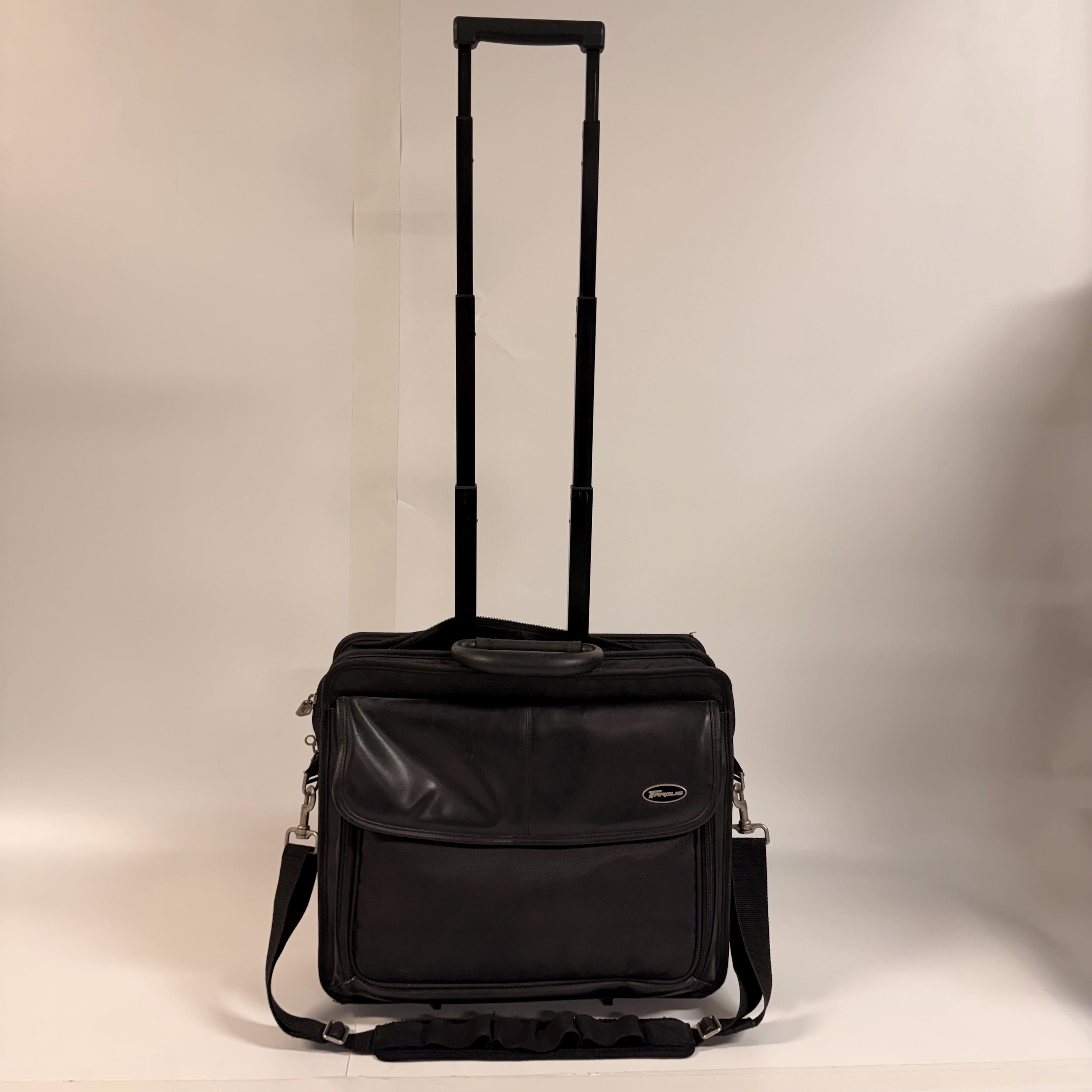 Lekeinchi Laptoptas met wielen, softside handbagage, rollende aktetas dames laptoptrolley voor werk/reizen/zaken, waterdichte cabinetassen onder de stoel, Zwart, 17.3inch, Laptoptas met wielen