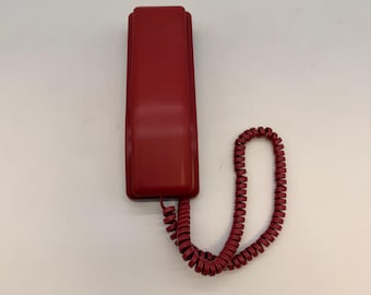Vintage Northern Telecom SOLO Red Bell Canada Push Button Desk Telephone 1980s