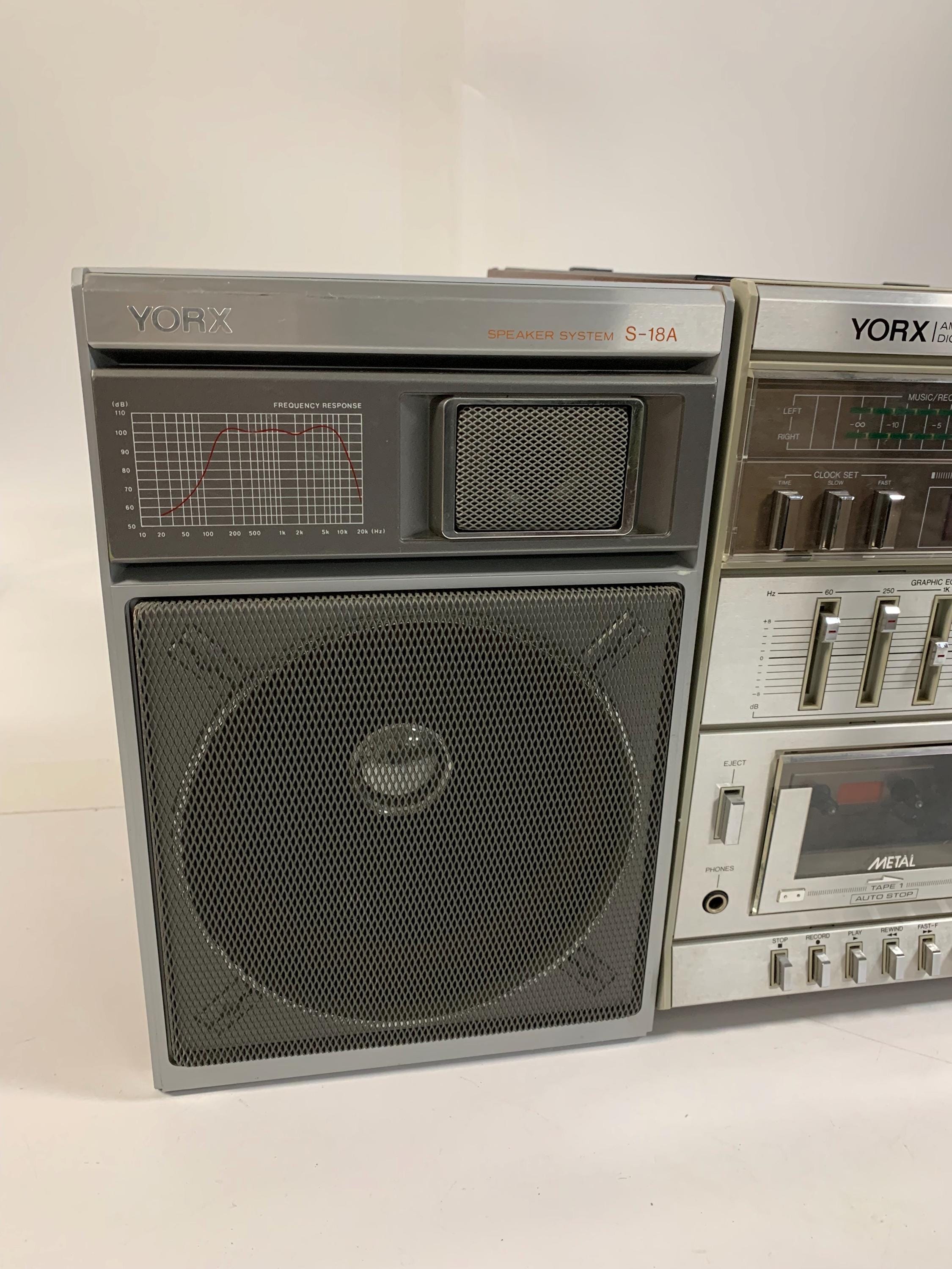Vintage YORX M2685A 1980s Stereo System Turntable Cassette Japan