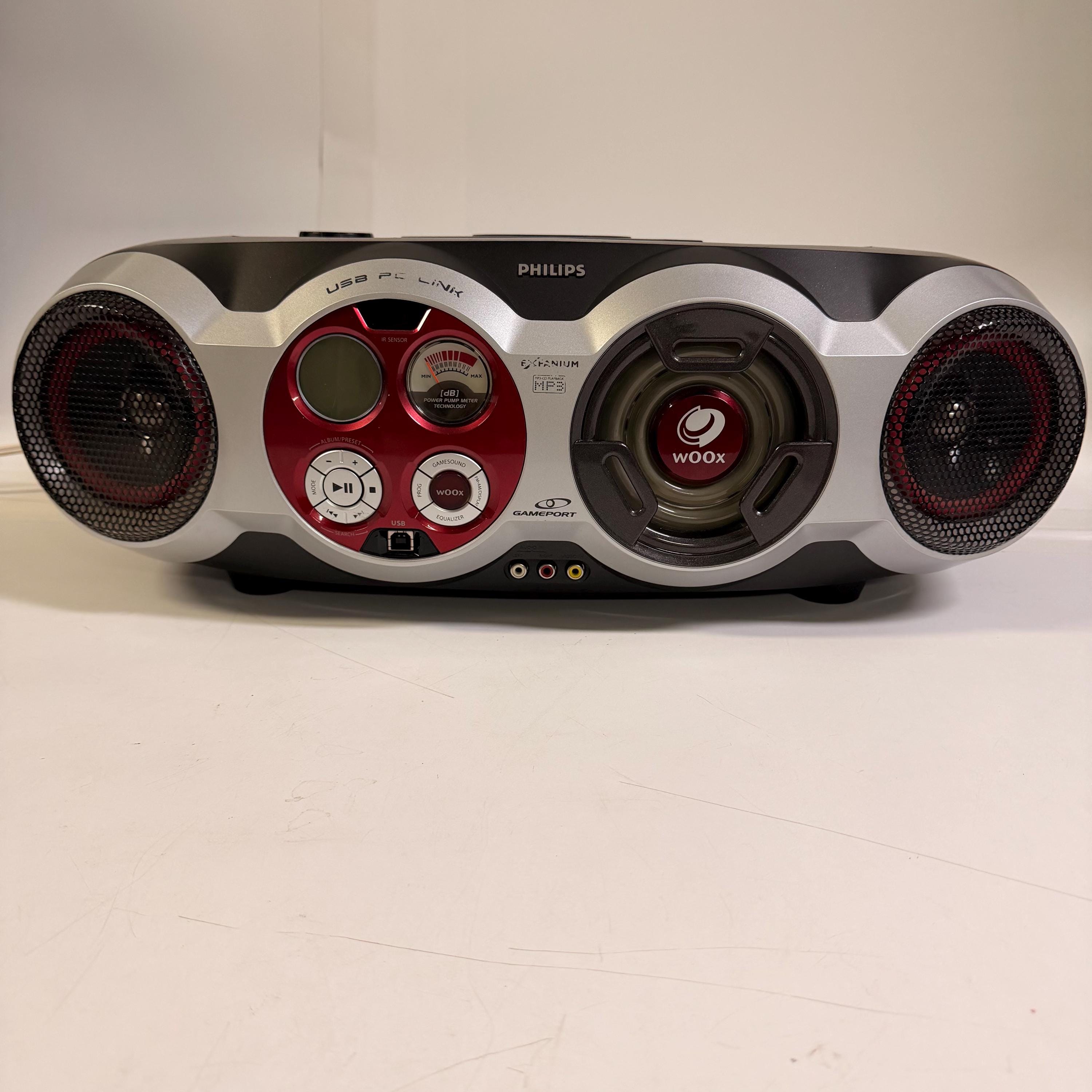 Vintage Philips AZ2558 Expanium Woox Portable CD Boombox MP3