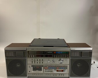 ラジオ・コンポ Vintage Memtek MAP-2100Sony Vintage YORX M2685A 1980s Stereo System Turntable Cassette Japan