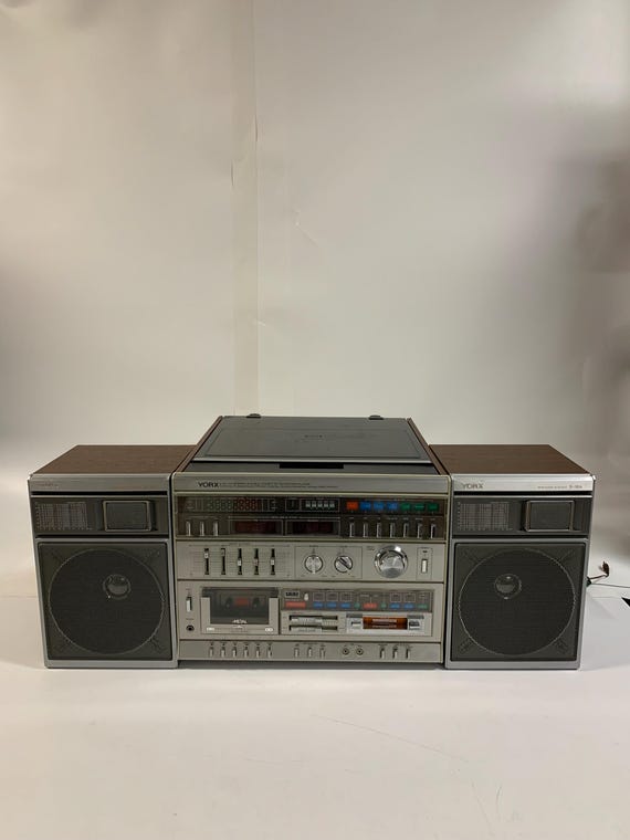 Vintage YORX M2685A 1980s Stereo System Turntable Cassette Japan