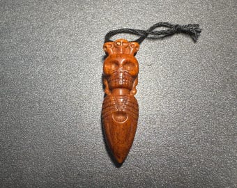 Ciondolo Phurba con teschio Citipati in osso di yak intagliato a mano / Amuleto di protezione buddista tibetano / Talismano con teschio Kila / Fascino della collana Mala (J421)