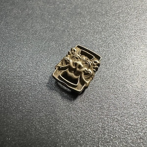 Mini Tibetan Brass Scripture Book Clasp – Buddhist Sutra Buckle, Handmade Metal Decor, Ritual Accessory, Jewelry Component