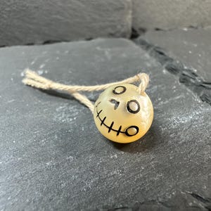 Skull Face Shell Bead | Charnel Ground Style Bead | Hand Carved Tribal Bead | Tibetan Inspired Spacer | Ethnic Jewelry Supply | One of a Kin